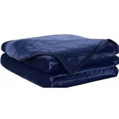 KARYTEX - Cobija Piel De Conejo Color Azul Oscuro