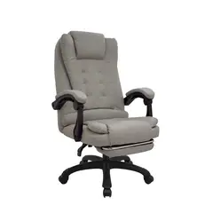 BONNO - Silla De Oficina Beige Con Reposapiés Ruhig