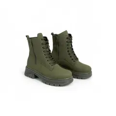 MANA DI DIO - BOTÍN KRACK VERDE MILITAR PARA MUJER -