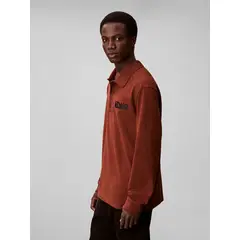 CALVIN KLEIN - Polo café de manga larga con tejido Sacos / Saco tejido grueso aterciopelado