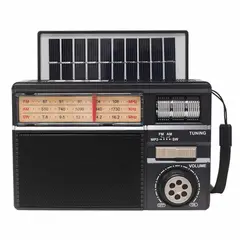 GENERAL - Radio Inalambrico Meier AMFM Bluetooth USB Micro SD Solar MD-979S