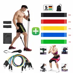 GENERAL - Kit de Bandas Elásticas de Resistencia para Ejercicio Set Completo con Accesorios