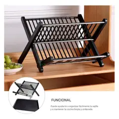 GENERICO - Escurridor De Platos Diseño Plegable-Ahorrador de Espacio