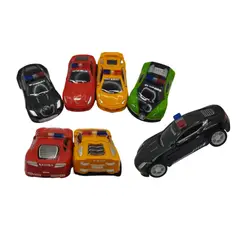 MAZUGI - Set de 4 Carros de Policía de Juguete en Bolsa para Niños