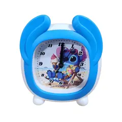 GENERICO - Reloj Despertador Infantil Stitch Azul Con Alarma