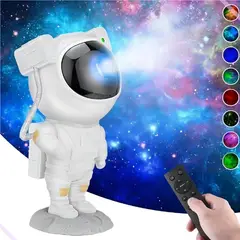 GENERICO - Lámpara NO2SPY Astronauta Proyector LED Giratorio Star Nebula Cúpula Blanca