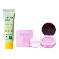 MONTOC MAKEUP - Polvo Matificante Oil Control Protector Solar Facial Mate