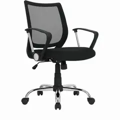 GENERICO - SILLA YACARTA BASE CROMO BRAZOS FIJOS BASCULANTE