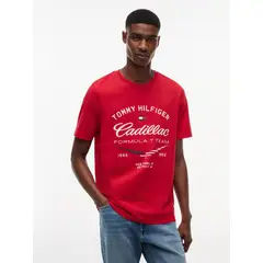 TOMMY HILFIGER - Camiseta roja varsity TH x Cadillac Formula 1® Team