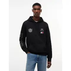 TOMMY HILFIGER - Buzo negro TH x Cadillac Formula 1® Team con capota