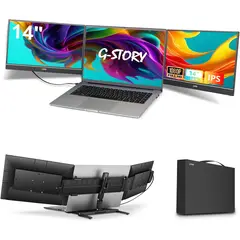 GENERICO - Extensor Triple Pantalla Laptop 14 FHD 1080P USB-C Pro