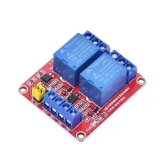 GENERICO - Módulo Relé Optoacoplador 2 Canales 12V HL Level para Proyectos de Robótica