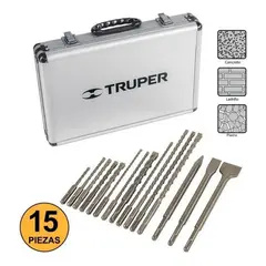 PRO - JUEGO DE BROCAS Y CINCELES 15PCS DOBLE INSERTO DE CARBURO DE TUNGSTENO
