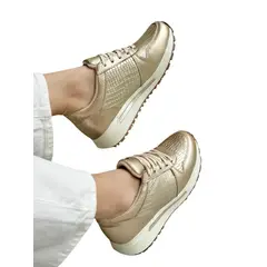 EVEGONZ - Zapatos en Cuero Tenis Casual Deportivo de Mujer