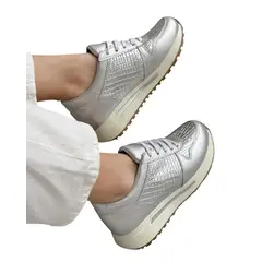 EVEGONZ - Zapatos en Cuero Tenis Casual Deportivo de Mujer