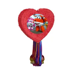 GENERICO - Piñatas super Wings + tarjeta de invitación digital + kit de fiesta