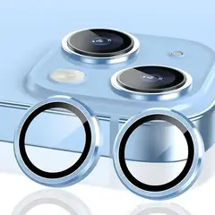 GENERICO - Set Lentes Protectores Premium Cámara De iPhone 16 Pro Max Azul Claro