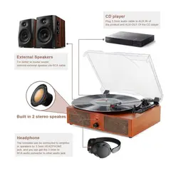GENERICO - Tocadiscos Vintage Bluetooth con Altavoces Estereo