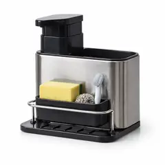 GENERICO - Dispensador de Jabón Líquido para Cocina con Porta Esponja 2 en 1 Antideslizante Diseño Moderno