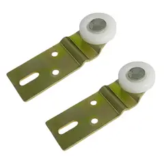 GENERICO - Rodachina Plana Puerta Colgante Corredizas Nylon X2 Und