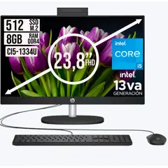 HP - Todo en Uno 24-Cr Intel Core I5-1334u Ssd 512Gb Ram 8Gb Fhd 24