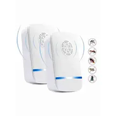 TELEVENTAS COM - 2 Repelentes de Plagas Eléctricos Ultrasónicos Pest Reject