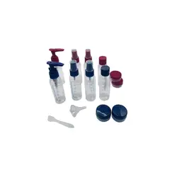 MAZUGI - Set de Viaje 8 Piezas Botellas Recargables Portátil Líquidos