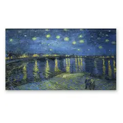 GENERICO - Cuadro decorativo noche estrellada sobre el Ródano 120x70 cm