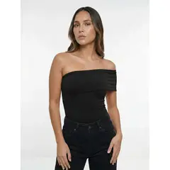 MOLGOA - Body para Mujer Blanco Escote Strapless con Banda - Penelope