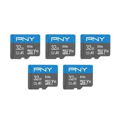 PNY - Tarjeta De Memoria Elite Class 10 U1 V10 100 Mb/s Pack 5