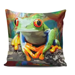 GENERICO - Funda Cojin Decorativo Rana 01 Colores 1 Sola Cara Sin Relleno 47 X 47 Cm