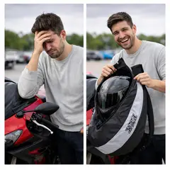 GENERICO - Tula bolso porta casco impermeable reflectivo motero