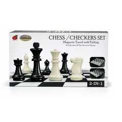 JUGANDO Y EDUCANDO - Juego De Mesa Ajedrez Y Damas 2 En 1 Magnético Para Niños