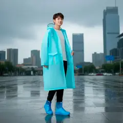 NUBOTTA - Capa Impermeable Lluvia 879 Traje Urbano Moto Capucha