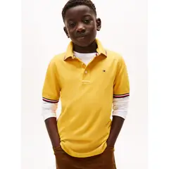 TOMMY HILFIGER - Polo amarillo manga corta con logo