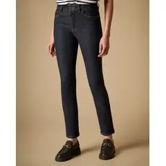ESPRIT - Jean para Mujer Talle Alto Corte Recto con Costuras Contrastantes