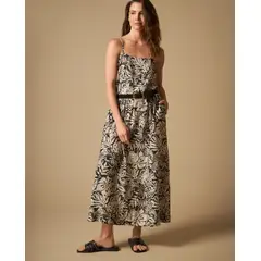 ESPRIT - Vestido para Mujer Midi Botánico con Tirantes Ajustables