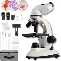 GENERICO - Microscopio binocular profesional 40X-1000X 4X, 6X, 10X, 40X