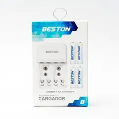 BESTON - CARGADOR MAS 4 PILAS 2A 2700MAH