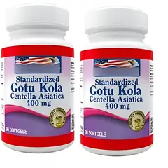HEALTHY AMERICA - ALIMENTO CON CENTELLA ASIATICA / COMBO X 2 / GOTU KOLA X180U