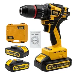 PROTOOL - Taladro Inalámbrico 48v Percutor Ekotool 60nm Brushless 3.0a
