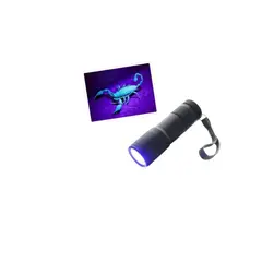 GENERICO - Linterna Led UV UltraVioleta luz Negra probador de billetes