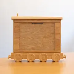 ENMADERA - Portarretratos Tren de Madera Natural