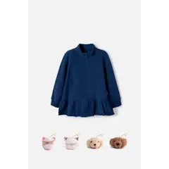 LITTLEMIC - Buzo de con cierre azul para niña 2T a 6T