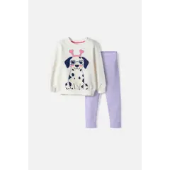 LITTLEMIC - Conjunto de con buzo multicolor para niña 2T a 6T