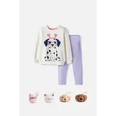 LITTLEMIC - Conjunto de con buzo multicolor para niña 2T a 6T