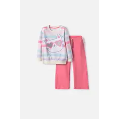 LITTLEMIC - Conjunto de Littlemoc pantalón largo multicolor para niña 2T a 6T
