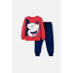 DISNEY - Conjunto de Mickey Mouse con buzo multicolor para niño 2T a 6T