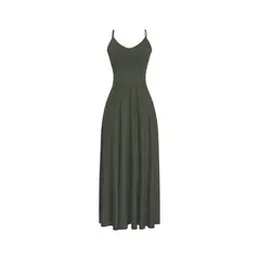 FIORY - VESTIDO LARGO ANA VERDE MILITAR