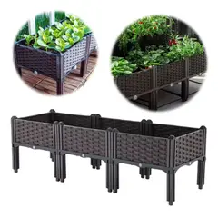 IMPORTADORA MAKA - Cama de Jardín Elevada 3 Puestos